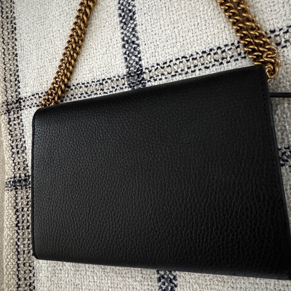 Gucci GG Marmont Small Shoulder Bag Black Leather w/ Box & Dust Bag - Picture 7 of 9